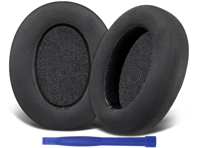 Suede Earpads for Sony WH-XB910N (Not Fit WH-H910N) - Black