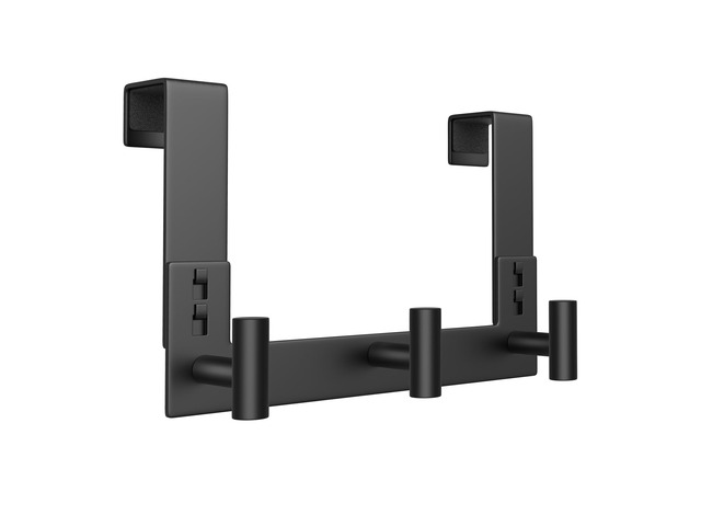 Over The Door Hooks, Coat Rack Over The Door Heavy Duty Towel Rack Clothes Hanger for Bathroom liveroom Kitchen (3 Hook, Fits 1-3/4'' Thick)