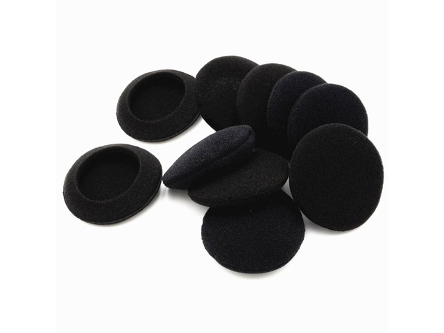 10 Pairs Sponge Foam Ear Pads Replacement for Panasonic RP-HT21 Headsets Ear Cushion Earpads with High Density Foam - 50MM (Black)