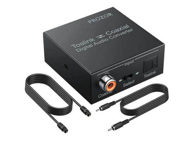 192K Bi-derectional Coaxial Optical Converter, Optical SPDIF Toslink to Coaxial, Coaxial to Optical SPDIF Toslink, Support DTS/Dolby-AC3,...