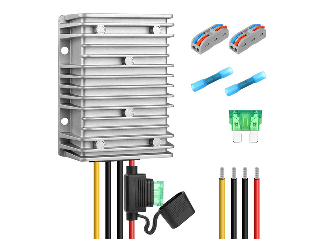 36V 48V to 12V Converter 30A 360W Waterproof DC-DC Step Down Voltage Regulator Reducer with Fuse, Buck Power Supply Transformer for Golf Cart,...