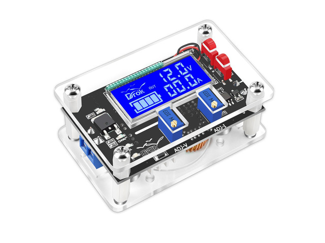 DC Buck Converter Adjustable Voltage Regulator 12V 6V-32V to 1.5-32V 5A, LCD Screen Step Down Converter with USB Port and Protective Case