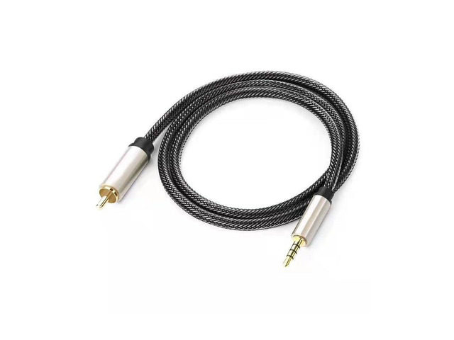 Digital Coaxial Audio Video Cable HDTV Stereo Spdif RCA Coaxial to 3.5mm Male Jack Plug Line for Stereo Receiver Speakers Projector 1.5 Meter