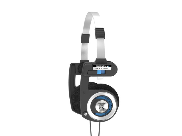Porta Pro Classic Retro 80s Style On-Ear Headphones, Wired 3.5mm Plug Collapsible Design, Soft Case Included, Audiophile