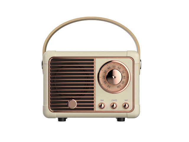 Retro Bluetooth Speaker, Small Vintage Decor, Yellow Portable mini wireless old Fashion style for kitchen desk bedroom office outdoor accessories...