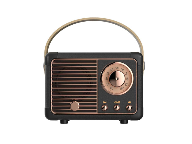 Retro Bluetooth Speaker, Small Vintage Decor, Birthday Gifts Black Birthday Gifts for Women Men Teens Portable Mini Wireless Old Fashion Style for...