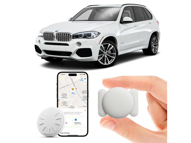GPS Tracking Devices, No Monthly Fee Tracker Device for Vehicles Work with Find My (iOS Only), Car Tracker Device with Magnetic Waterproof Case...