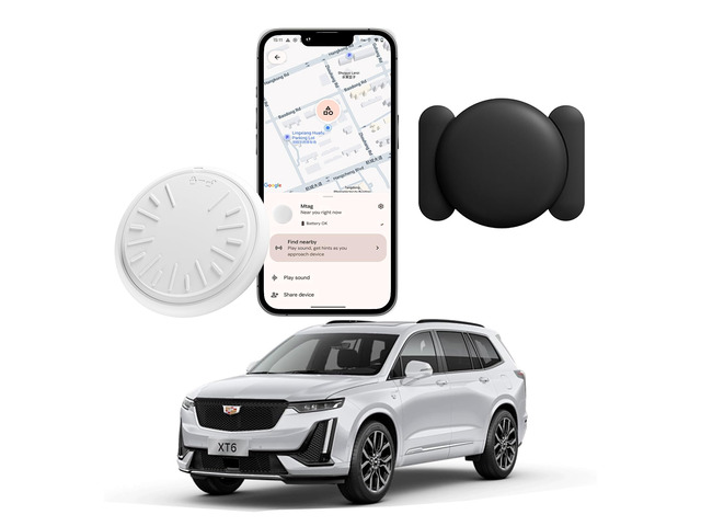 GPS Tracker for Vehicles Real-Time Mini Tracker Device for Vehicles, No Monthly Fee Subscription No SIM Card Required(Available for Android and...