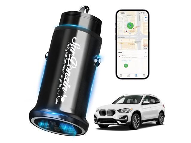 Car Anti-Loss Device with Charging Port - Real-Time Location Tracking, Compatible with Apple Find My (iOS Only)-Black