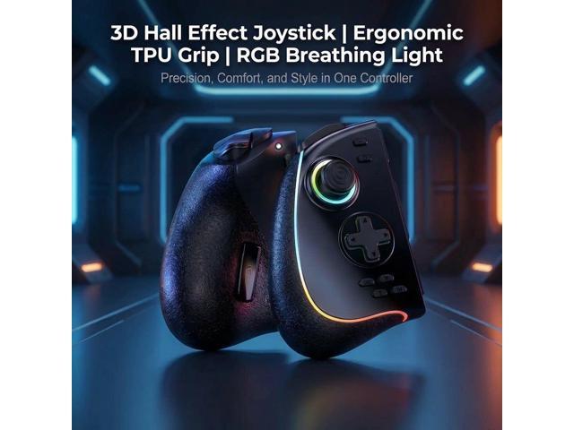 HONSON Wireless Controller for Nintendo Switch - Hall Effect Joystick Anti-Drift,RGB Lighting,Programmable Back Buttons