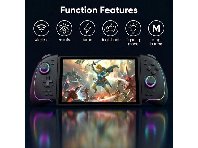 HONSON Wireless Controller for Nintendo Switch - Hall Effect Joystick Anti-Drift,RGB Lighting,Programmable Back Buttons