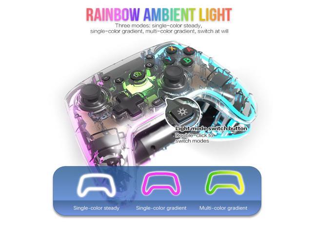 TOPWOLF Wireless Controller for Switch - Hall Effect Joystick, No Drift, RGB Gamepad, for Switch 2/Switch/PC