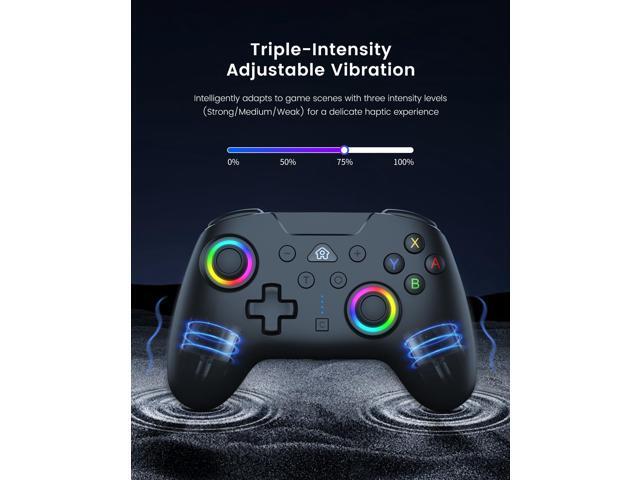 TOPWOLF Wireless Controller for Switch 2 - Hall Effect Joystick Anti-Drift, Turbo & Programmable Buttons, RGB, for Switch/Switch 2/PC/Android