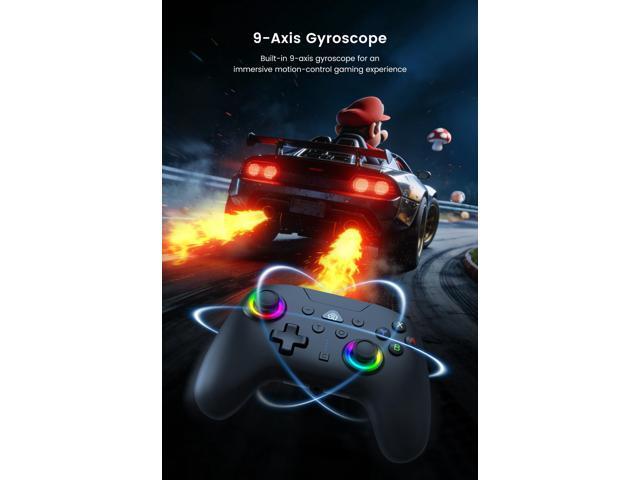 TOPWOLF Wireless Controller for Switch 2 - Hall Effect Joystick Anti-Drift, Turbo & Programmable Buttons, RGB, for Switch/Switch 2/PC/Android