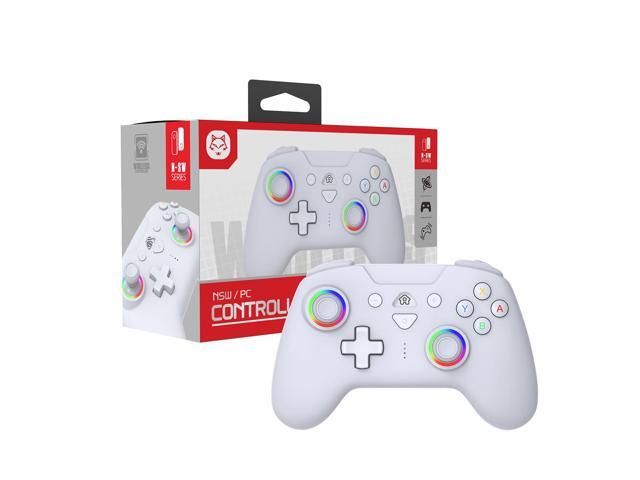 TOPWOLF Switch Bluetooth Game Controller Suitable for Pc/Steam Switch2 Wireless Controller, RGB, Lighting,6-Axis,TURBO Button, White