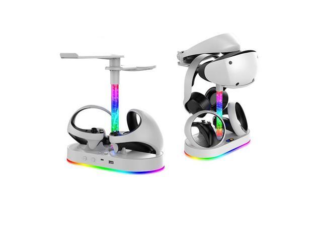 TOPWOLF Charging Dock for PS VR2 Controller, Fast Charger Station with 2 Charging Ports, Magnetic Charging Base with LED Indicator for PS VR2...