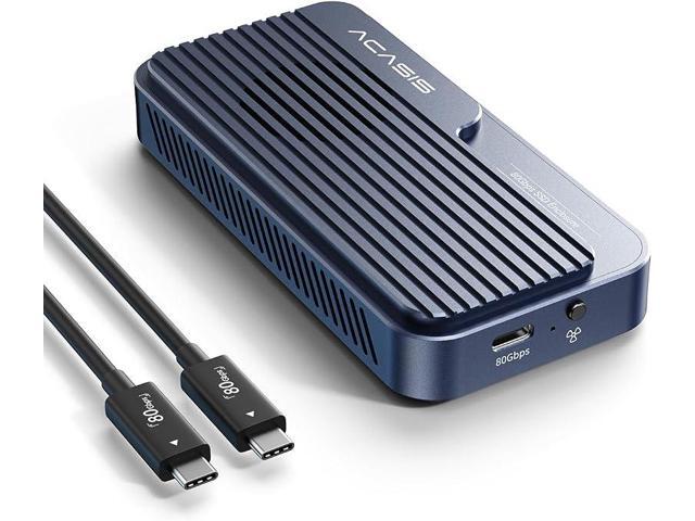 UACASIS 80Gbps M.2 NVMe SSD Enclosure with Thunderbolt 5 & USB4 V2.0 6000 MB/s for PCIe 5.0 SSD, Active Smart Cooling Fan, JHL9480 Advanced Chip,...