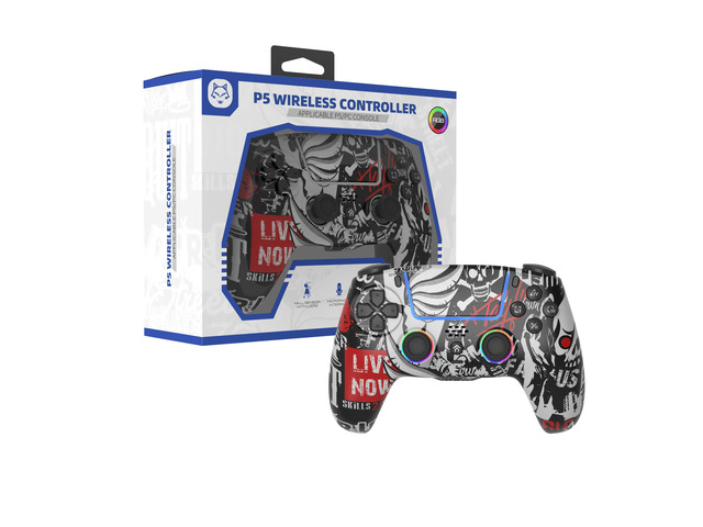 TOPWOLF PS5 Controller with Hall Effect Joysticks & Triggers, Wireless/USB Bluetooth Gamepad for PS5/PS5 Slim/Pro/PC, RGB, Dual Vibration, 6-Axis...