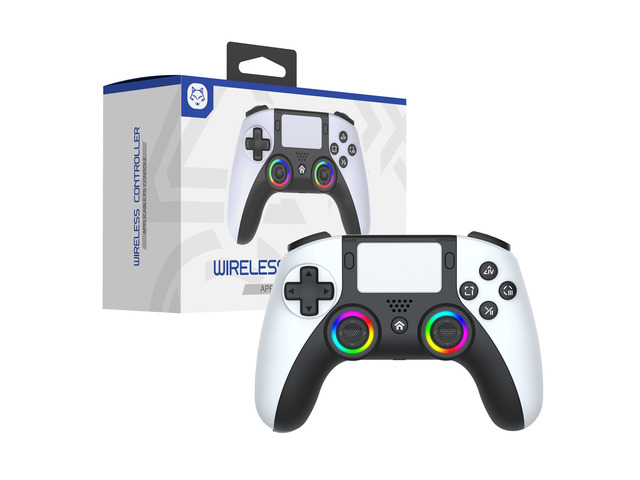 TOPWOLF PS5 Bluetooth Controller, Hall Effect Joystick Wireless USB PC Gamepad for PS5/PS5 Slim/Pro/PC, RGB, Dual Vibration, 6-Axis Motion,...