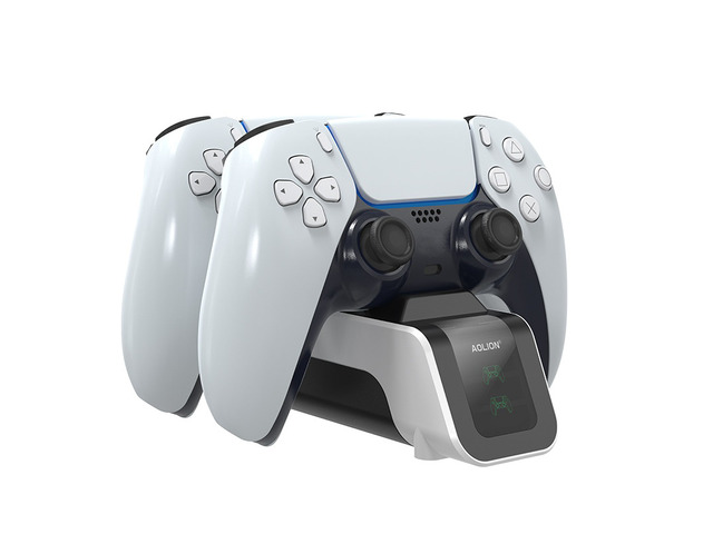 Aolion PS5 Controller Charging Dock, DualSense Dual Fast Charging Station with Type-C, Contact Charging, LED Indicator, Overcharge Protection,...