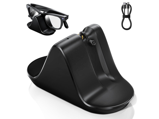 Aolion Charging Stand for Ray-Ban Meta Smart Glasses, Type-C Charger Dock for Wayfarer RW4008/RW4006, Skyler RW4010, Headliner - 45° Ergonomic,...