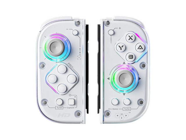 Aolion J20Pro Switch Left and Right Controllers Hall Effect Joysticks, Mechanical Buttons, NFC Amiibo, HD Vibration, RGB, Macro Back Keys,...