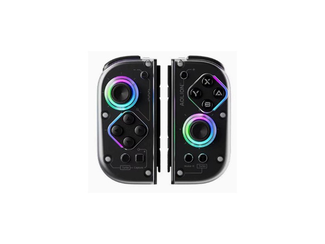 Aolion Wireless Switch 2 Left & Right Controller, Hall Effect Joysticks, Mechanical Buttons & Back Keys, RGB Bluetooth Gamepad for PC/Android/Steam...