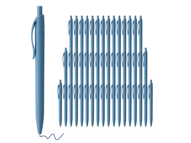 Pens Bulk, 50 Pack No Bleed Click Pens, Wholesale Retractable Ballpoint Pens, Pen Medium Point, Smooth Ink Pen, 1.0MM Blue Ink
