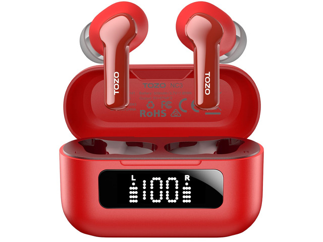 Hybrid Active Noise Cancelling in Ear Wireless Earbuds, 68H Playtime 6 Mics AI Clear Calls, LED Display, 32 Preset EQs App, Bluetooth 5.3...