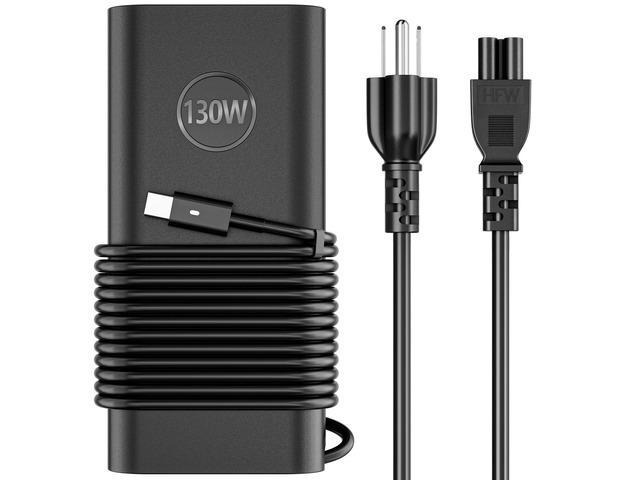 130W USB C Laptop Charger Compatible with Dell Laptop Charger Replacement for Dell XPS 15 17 2in1 9575, Precision 5550 5530 5750, Latitude 7410...
