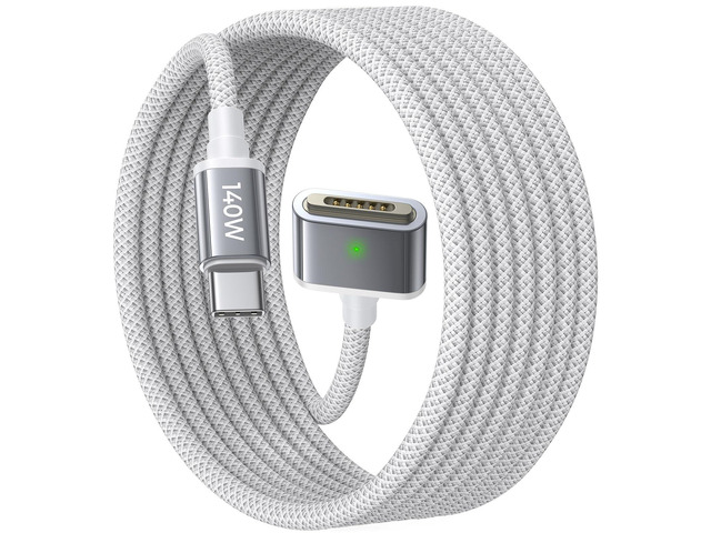 LISEN MacBook Charger USB-C to Magnetic 3 Cable (6.6FT) for M4/M3/M2 MacBook Pro Air M5 Charger, 140W Magnetic Safe 3 Cable Computer Laptop Cord...