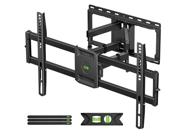 Full Motion TV Wall Mount for Most 42-90 inch Flat Screen/LED/4K, TV Mount Bracket Dual Swivel Articulating Tilt 6 Arms, Max 16' Wood Studs, VESA...