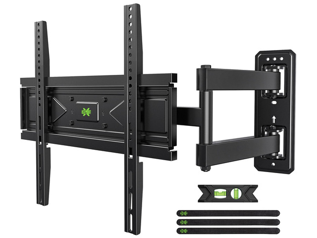 Swivel TV Wall Mount for 26-60 Inch TVs up to 80 lbs, Single Articulating Arm, Full Motion TV Wall Mount Bracket with Swivel and Tilt, Max VESA...