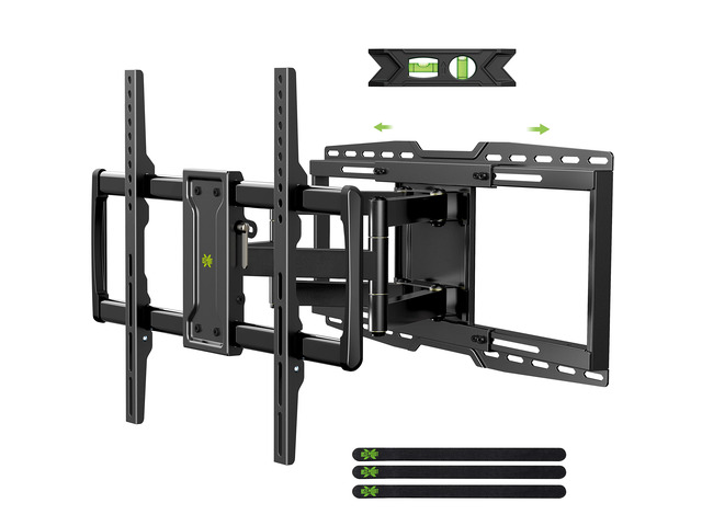Full Motion TV Wall Mount for 55/65/75/85/86/90 inch TVs, Heavy Duty Sliding Bracket with Tool-Free Tilt up to 150 lbs, Wall Mount with Dual...