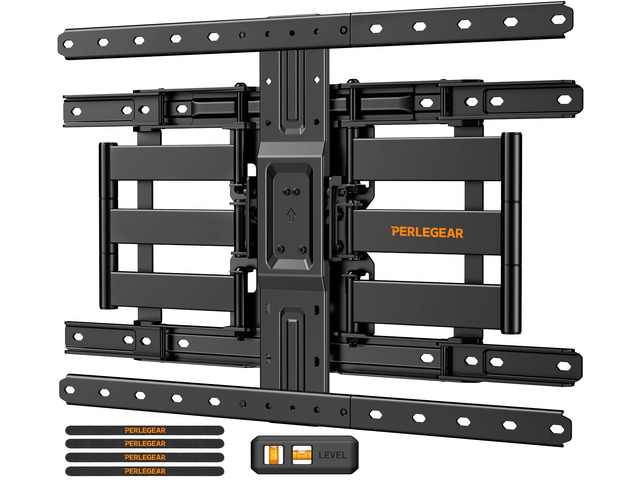 Ultra Slim TV Wall Mount 1.1' Low Profile for 42-90' TVs, Fits 16'/24' Studs, Full Motion TV Mount Wall Bracket with Dual Articulating Arms,...