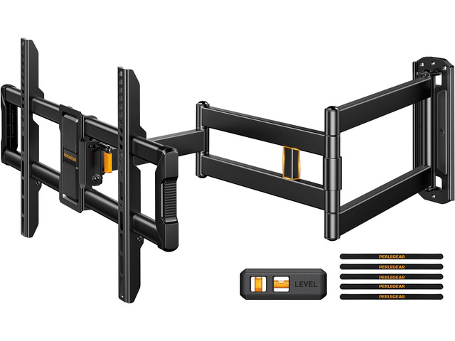 Corner TV Wall Mount Long Arm TV Mount for 42-84 Inch TVs Single Stud TV Mount with 37.2' Extension, Full Motion Wall Mount up to 150 lbs, Max VESA...