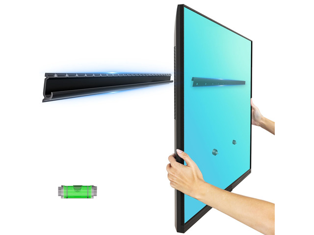 Studless TV Wall Mount for 32-75 inch TVs, Low Profile, No Drill No Stud Drywall TV Mount Holds up to 150 lbs, Easy to Install for Bedroom Living...