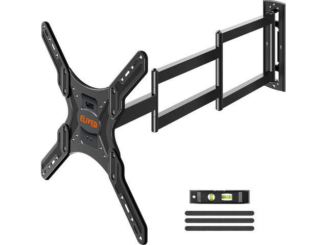 Long Arm TV Mount for 2665' TVs, 37.4' Extension, Max VESA 400x400 Full motion swivel & tilt, durable cornerfriendly TV mount bracket, holds up to...