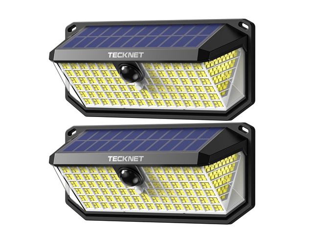 416 LED Solar Lights Outdoor Motion Sensor Waterproof 4200lm,2 Pack IP66 Waterproof, 300° Wide Angle & 3 Modes Motion Sensor Solar Flood Wall...