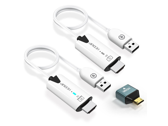 Wireless HDMI Transmitter and Receiver 4K Decode Input 1080P Output Plug & Play, 165FT /50M Long Range Wireless HDMI Extender Low-Latency for...