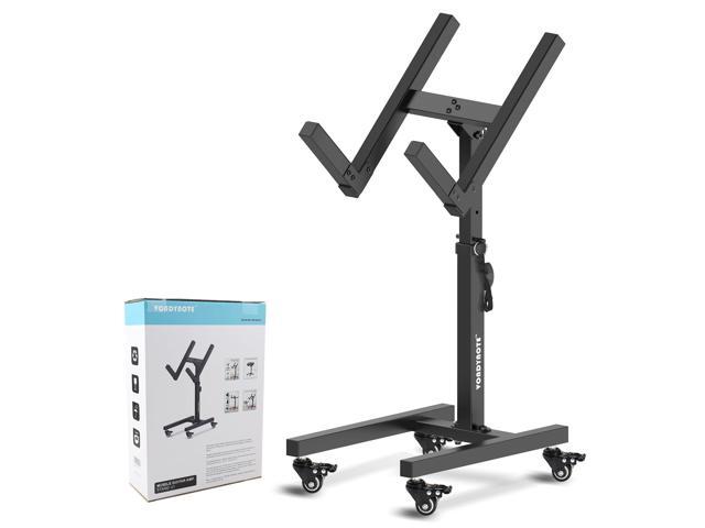 Guitar Amp Stand with Wheels Adjustable Combo Amp Stand Tilt Back Mobile Amplifier Stands, Stage Guitar Amp Holder, For Amps, Speaker Cabinet...