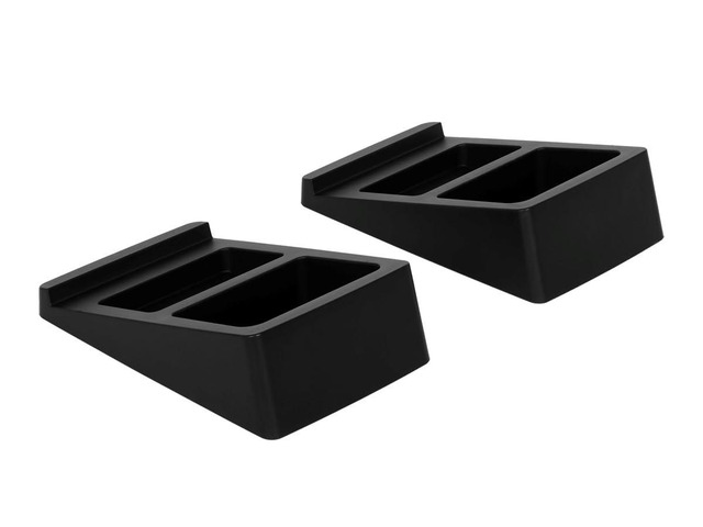 Tilted Wedge Desktop Speaker Stands for Medium Sized Speakers, Speaker Riser, Anti-Vibration, 15 Degrees of Tilt, Pair, for Bookshelf Speakers and...