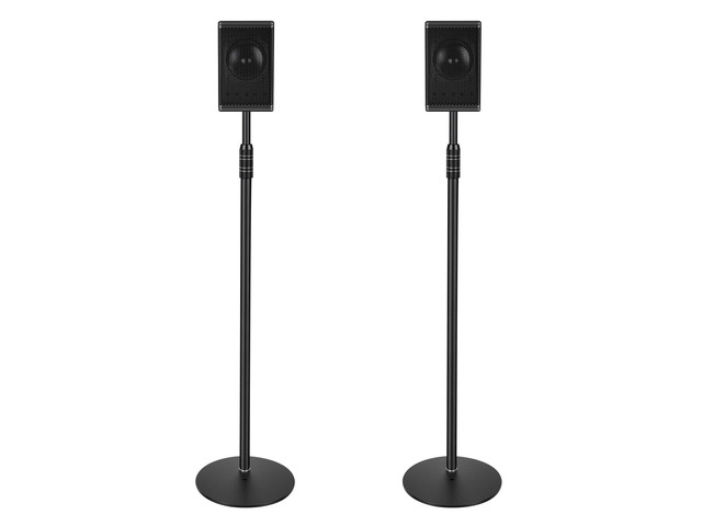 Speaker Stands, Adjustable Height from 33' to 48', 2 Packs All Metal Speaker Stands Pair for Small SpeakersHolds up to 8.8 lbs,Easy DIY...