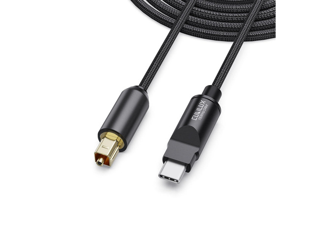 USB C to TOSLINK Optical Audio Cable, Unidirectional Type C to SPDIF Digital Aux Cord, S/PDIF Transmitter for Computer/Laptop/PC MacBook(5.1...