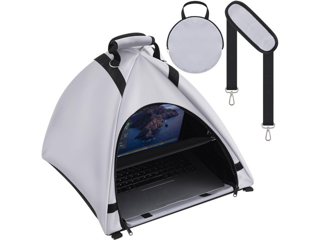 Laptop Sun Shade for Working Outside, Waterproof Laptop Shade Tent Sun Shield for 13-16 in Laptops, Keep The Glare off Computer Screen, Blocking...