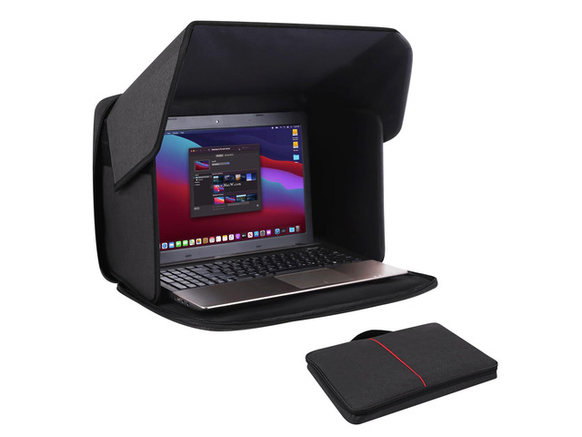 Laptop Sun Shade Laptop Sun Glare Shield Hood Working Outside12-14'' Computer Sunshade Bag Outdoor Foldable Computer Privacy Shield Cover(Patent...