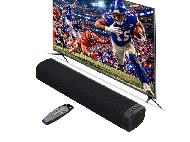 Sound Bar 50W, Sound Bar for Smart TV, Sound Bar with Bluetooth 5.0, Optical/AUX Connectivity, Remote Control, Wall-Mountable Home Theater Audio,...