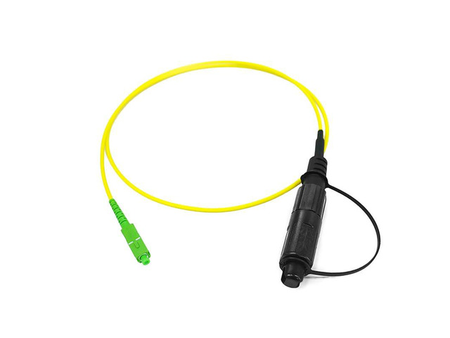 Fiber Patch Cable Opti Tap, 0.3M (1FT), Simplex SMF(G.657.A2), Opti-Tap SC/APC to Single SC/APC with 5.0MM LSZH Jacket, 2M, Test Cable