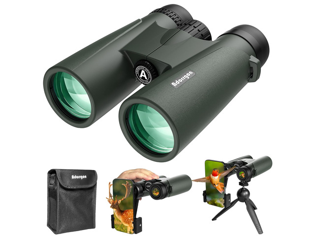 15x45 High Powered Binoculars for Adults, Phone Adapter and Tripod BAK4 Prism, FMC Optics, Waterproof, Large View with Clear Low Light Vision for...
