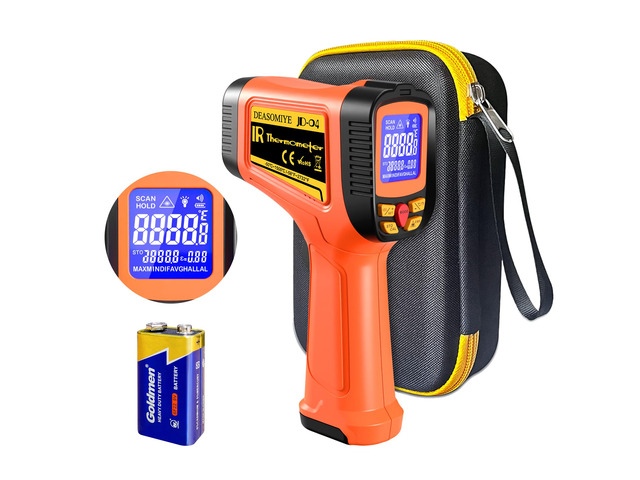 58Â°F to 2732Â°F Digital Infrared Thermometer Gun, 50:1 Distance Ratio Laser Temperature Gun with MAX/MIN/AVG Measure and Alarm, Heat IR Temp Gun for...